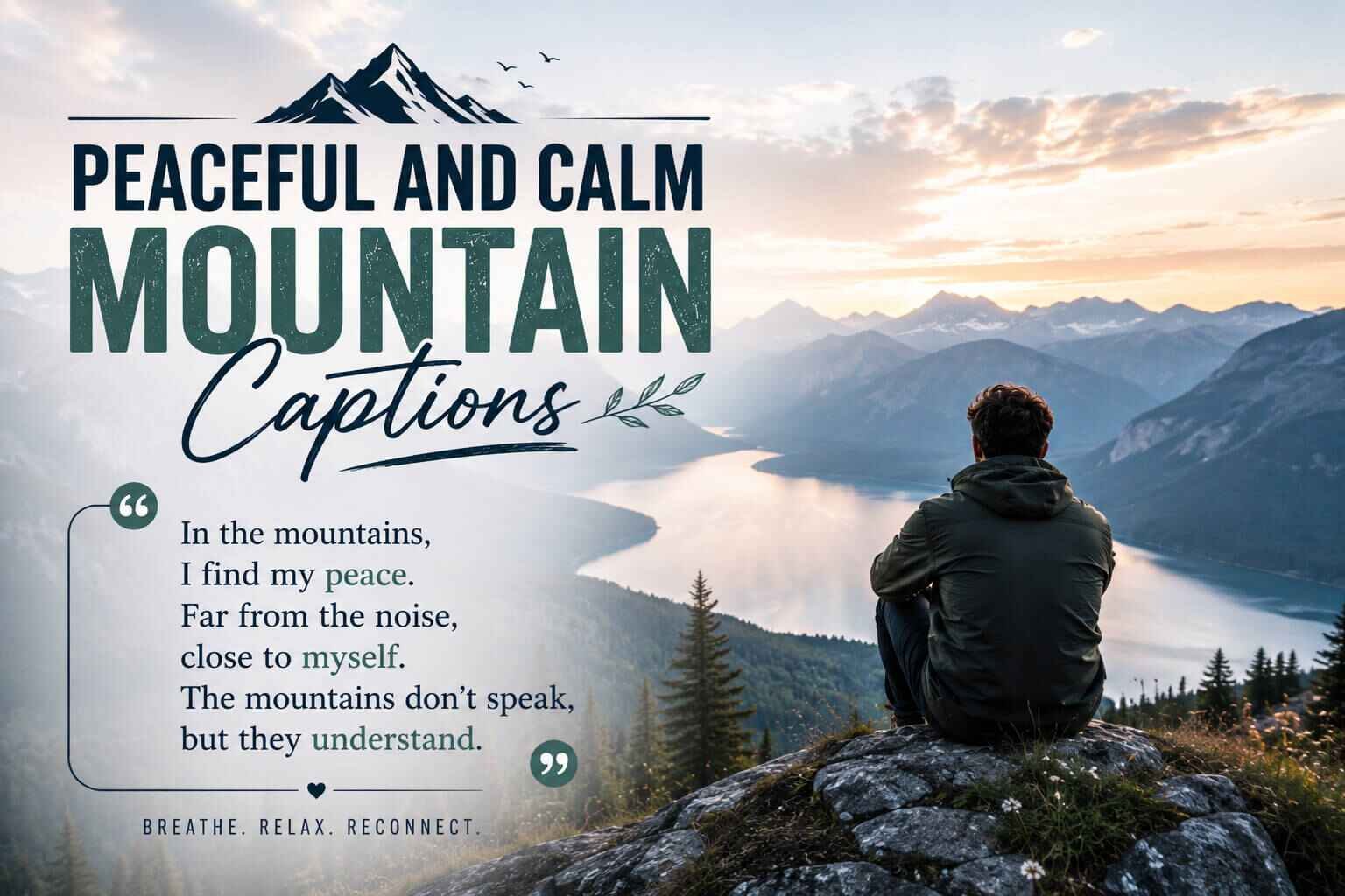 Peaceful and Calm Mountain Captions