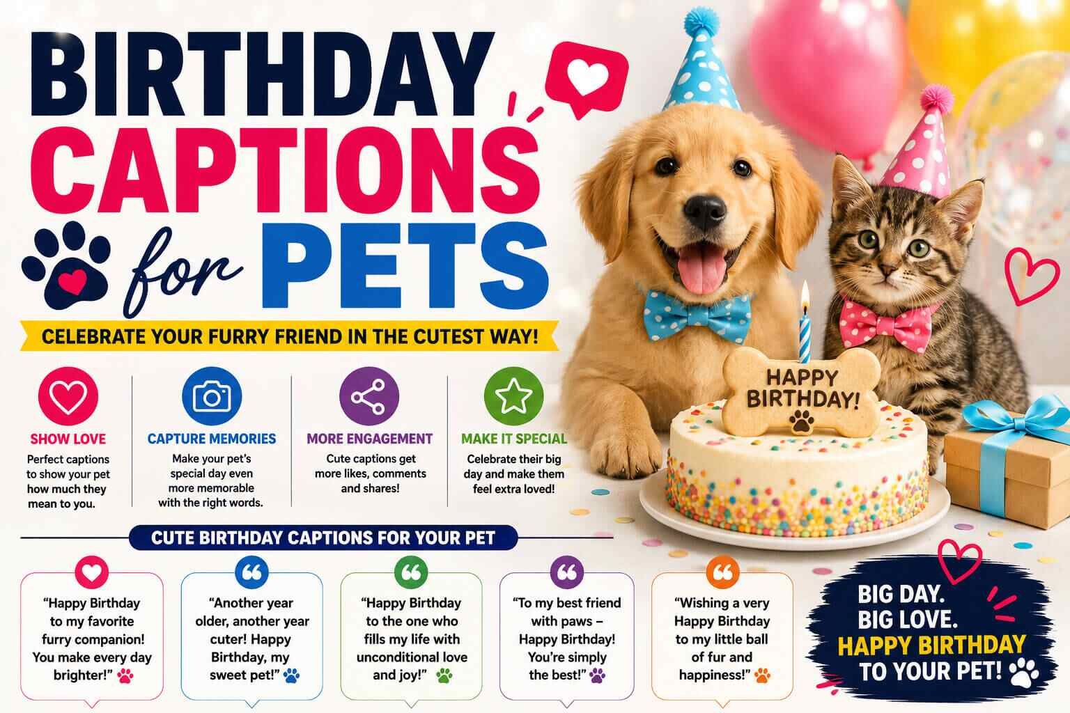 Birthday Captions for Pets