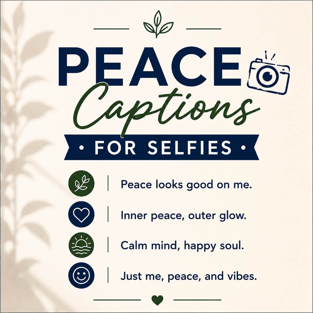 Peace Captions for Selfies