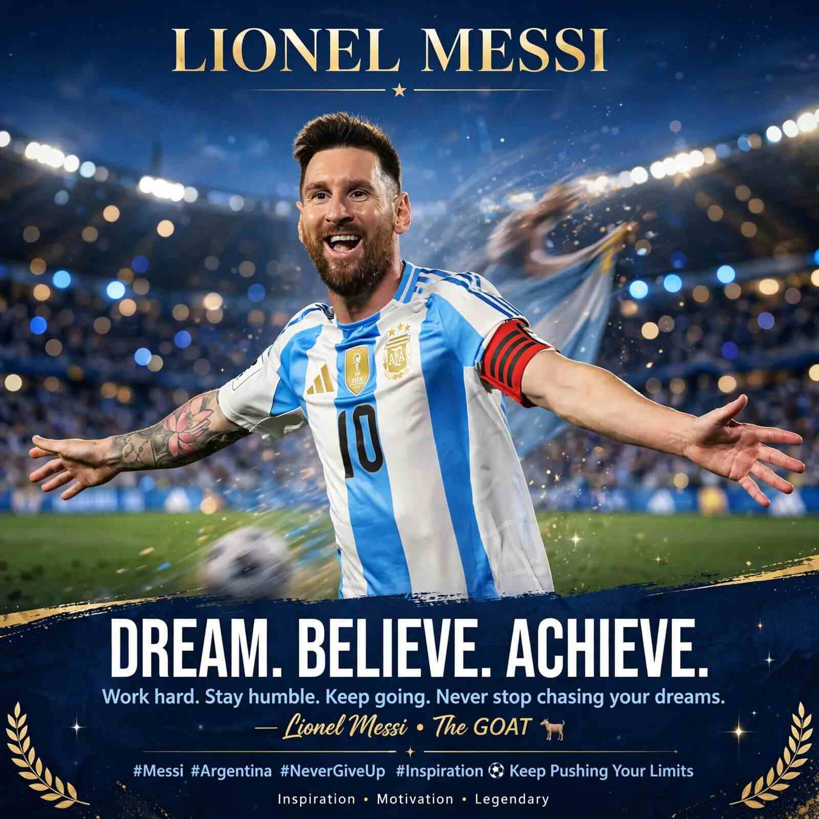 Messi Caption For WhatsApp Status And Facebook Posts