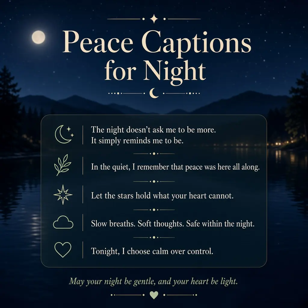 Peace Captions for Night