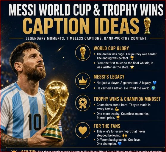 Special Messi Caption Ideas For World Cup And Trophy Wins