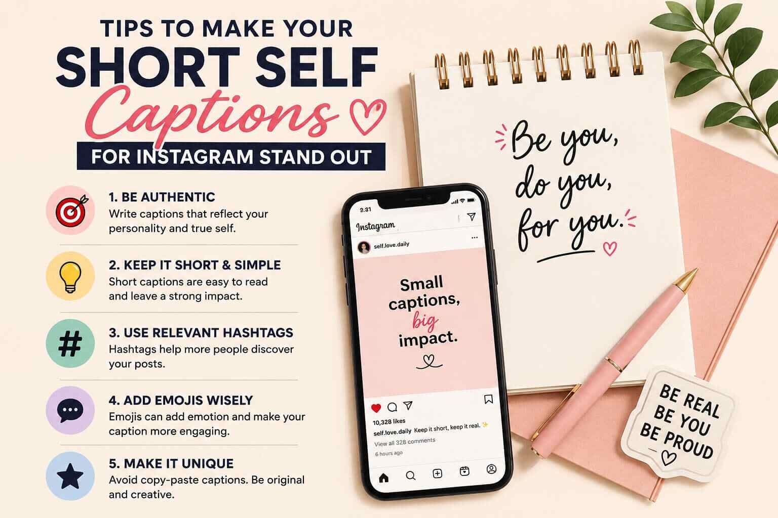 Tips to Make Your Short Self Captions for Instagram Stand Out