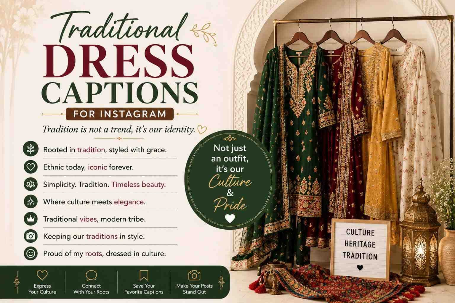Traditional Dress Captions for Instagram