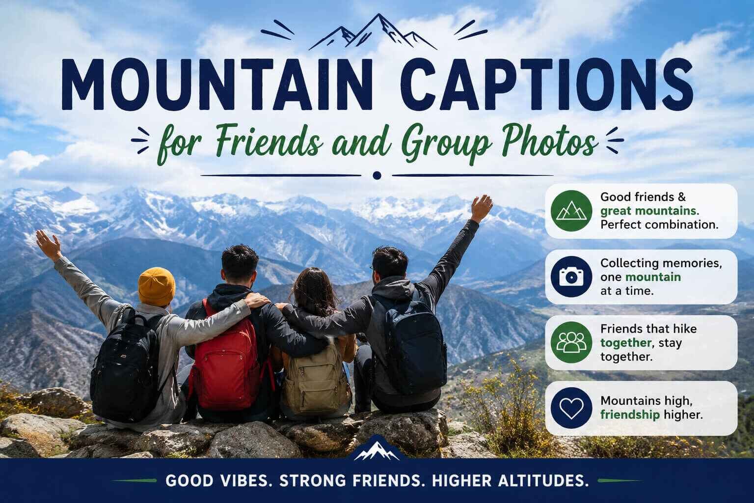 Mountain Captions for Friends and Group Photos