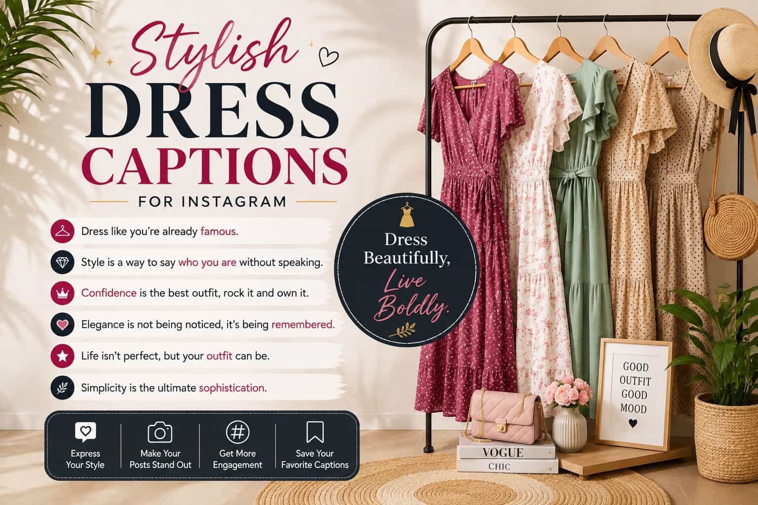 Stylish Dress Captions for Instagram