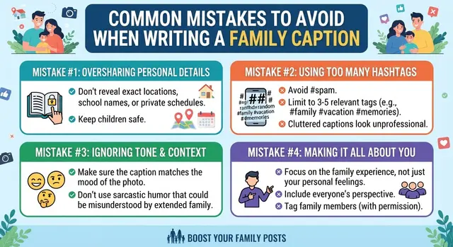 Common Mistakes to Avoid When Writing a Family Caption