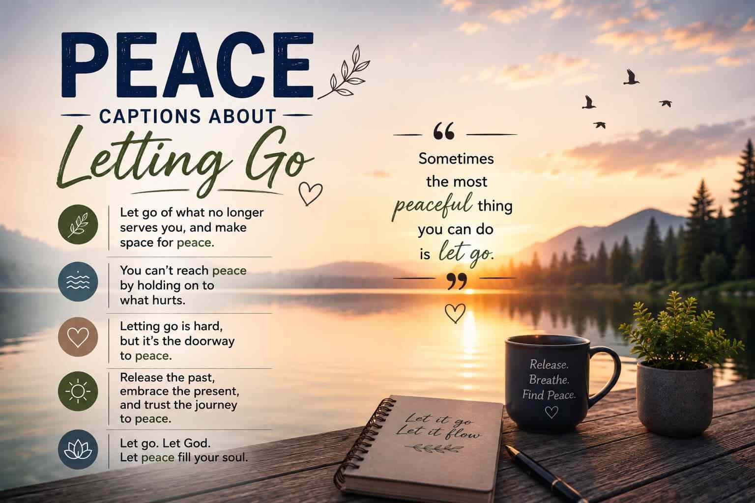 Peace Captions About Letting Go