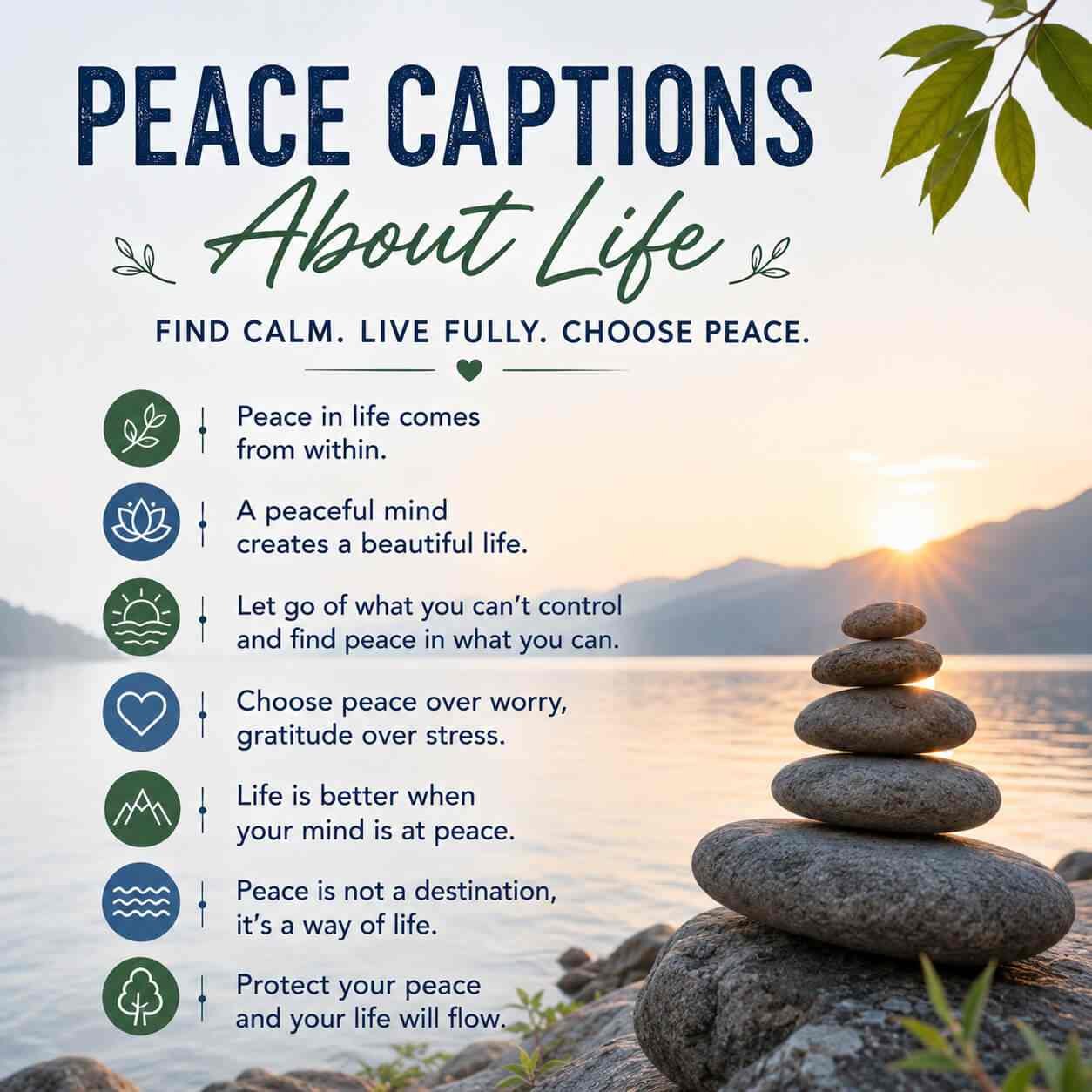 Peace Captions About Life