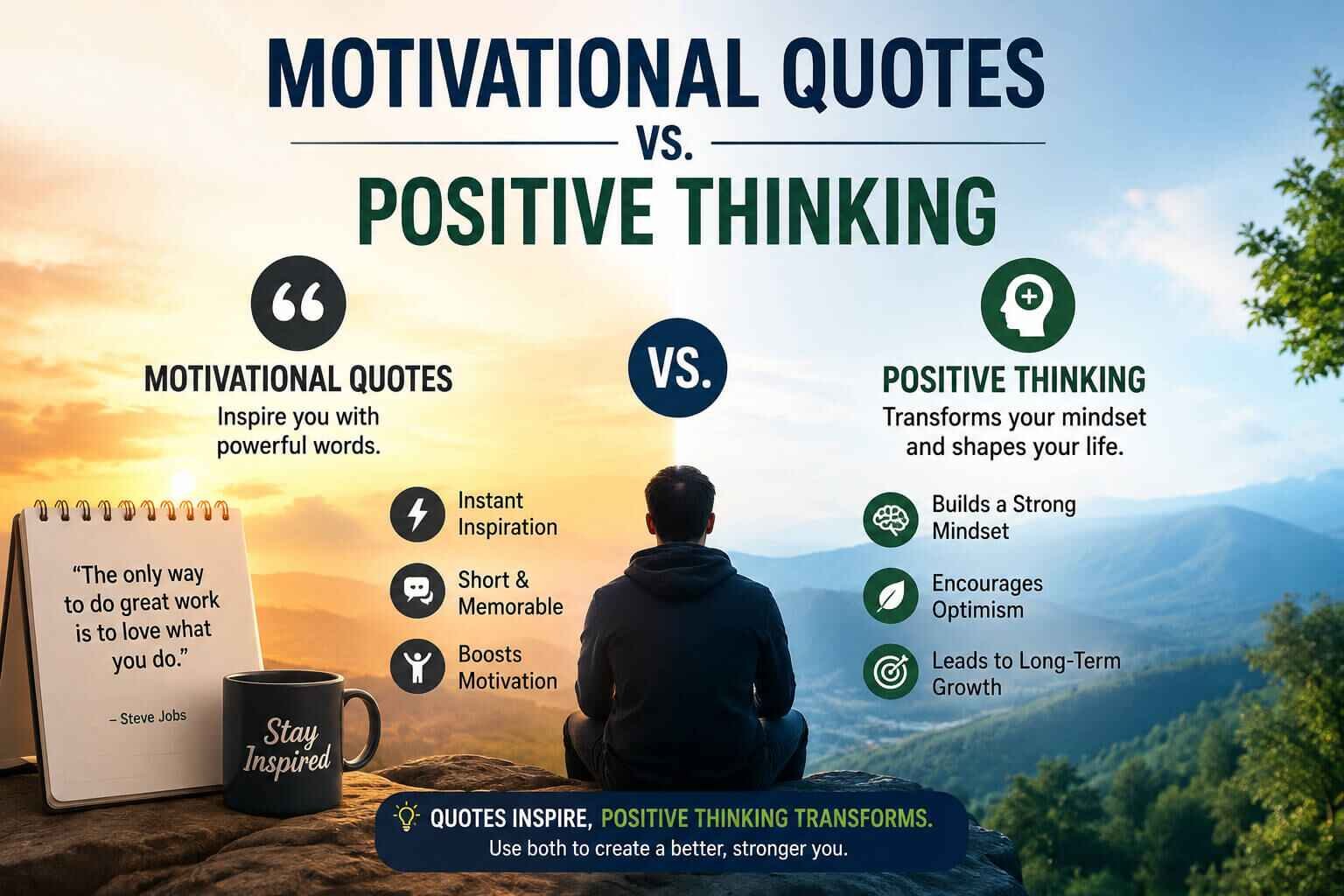 Motivational Quotes vs. Positive Thinking