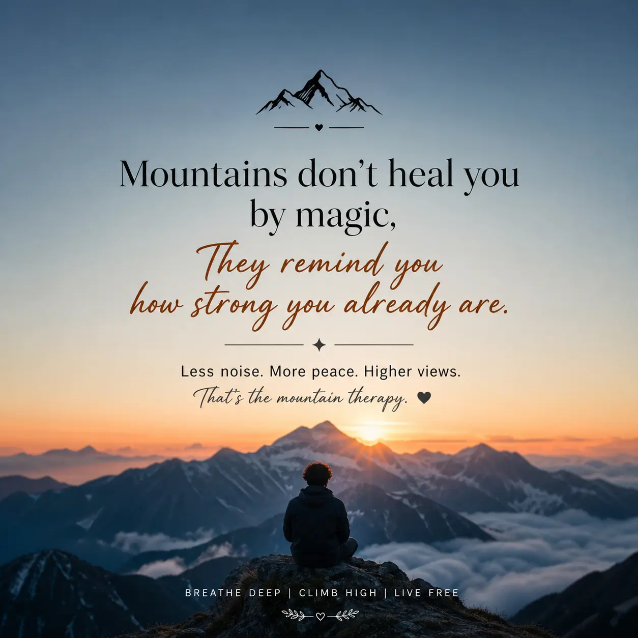 Short Aesthetic Mountain Captions