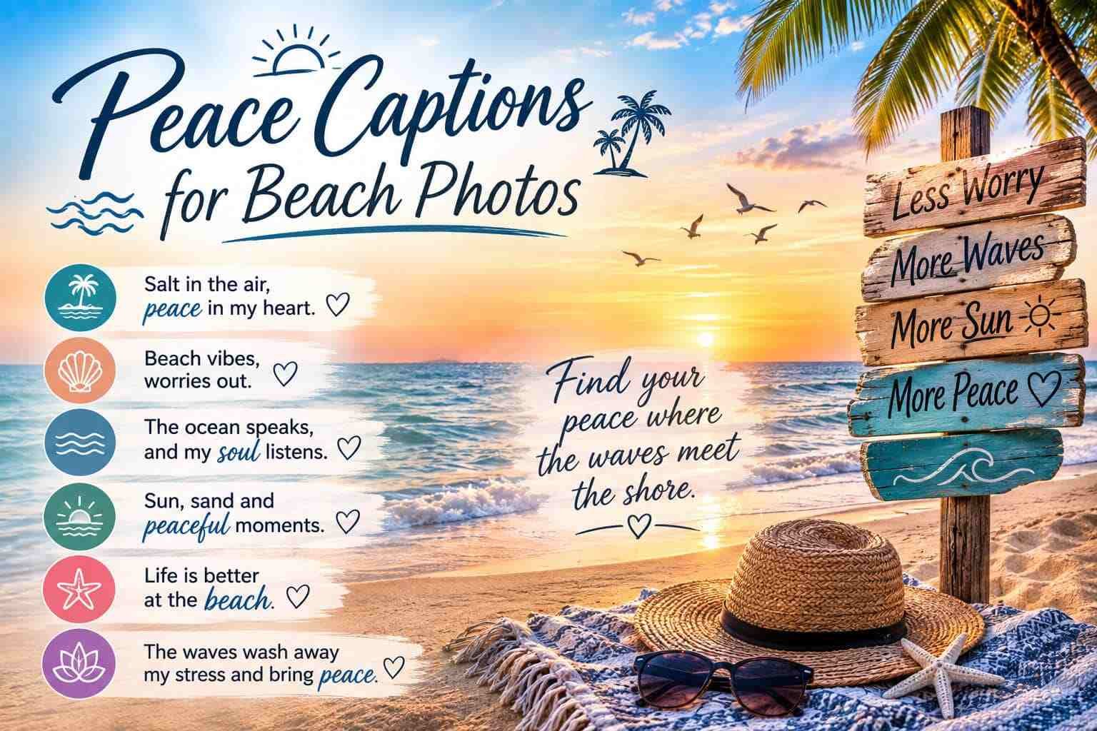 Peace Captions for Beach Photos