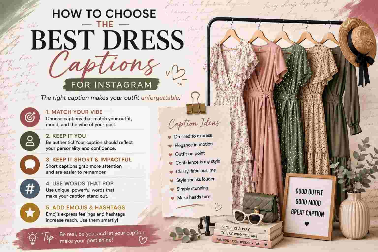 How to Choose the Best Dress Captions for Instagram