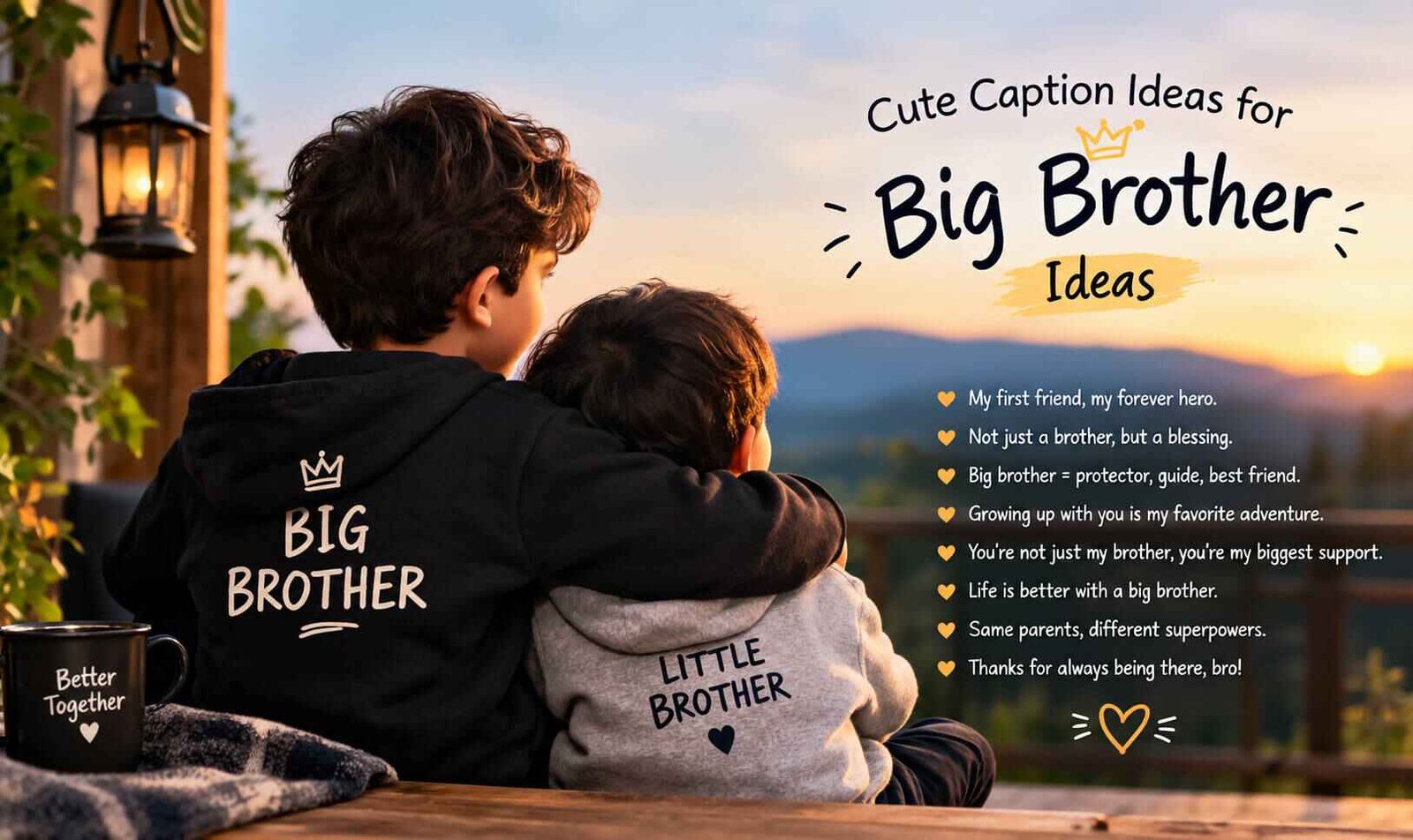 Cute Caption for Big Brother Ideas