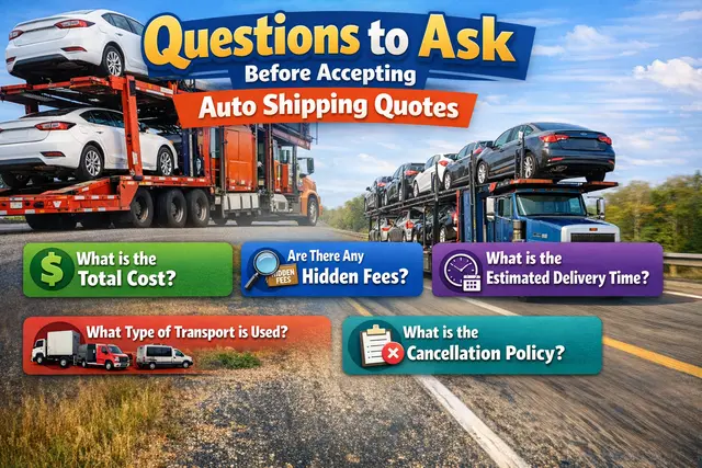 Questions to Ask Before Accepting Auto Shipping Quotes