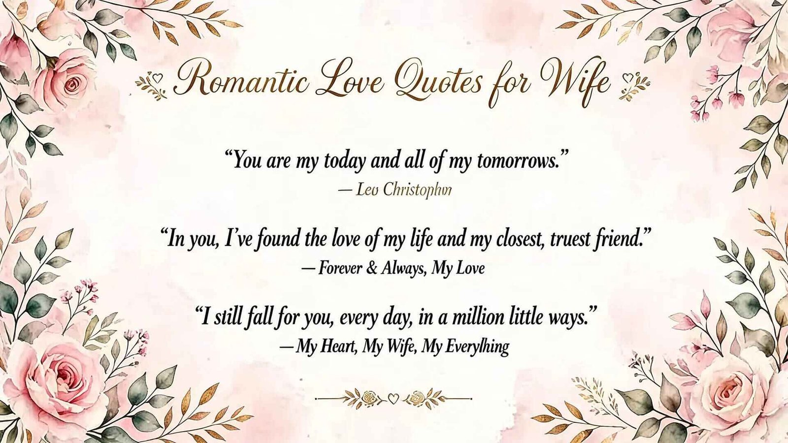 Romantic Love Quotes for Wife
