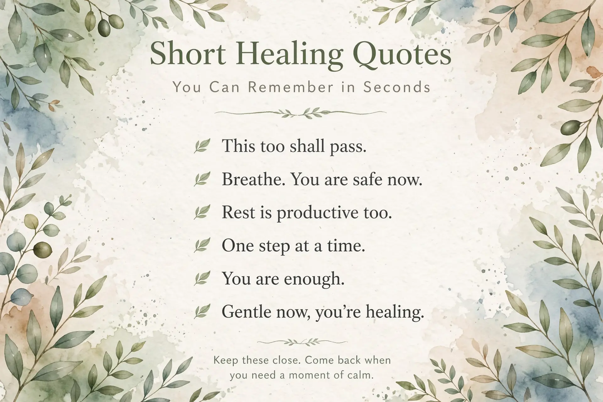 Short Healing Quotes You Can Remember in Seconds
