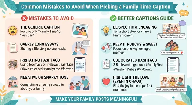 Common Mistakes to Avoid When Picking a Family Time Caption