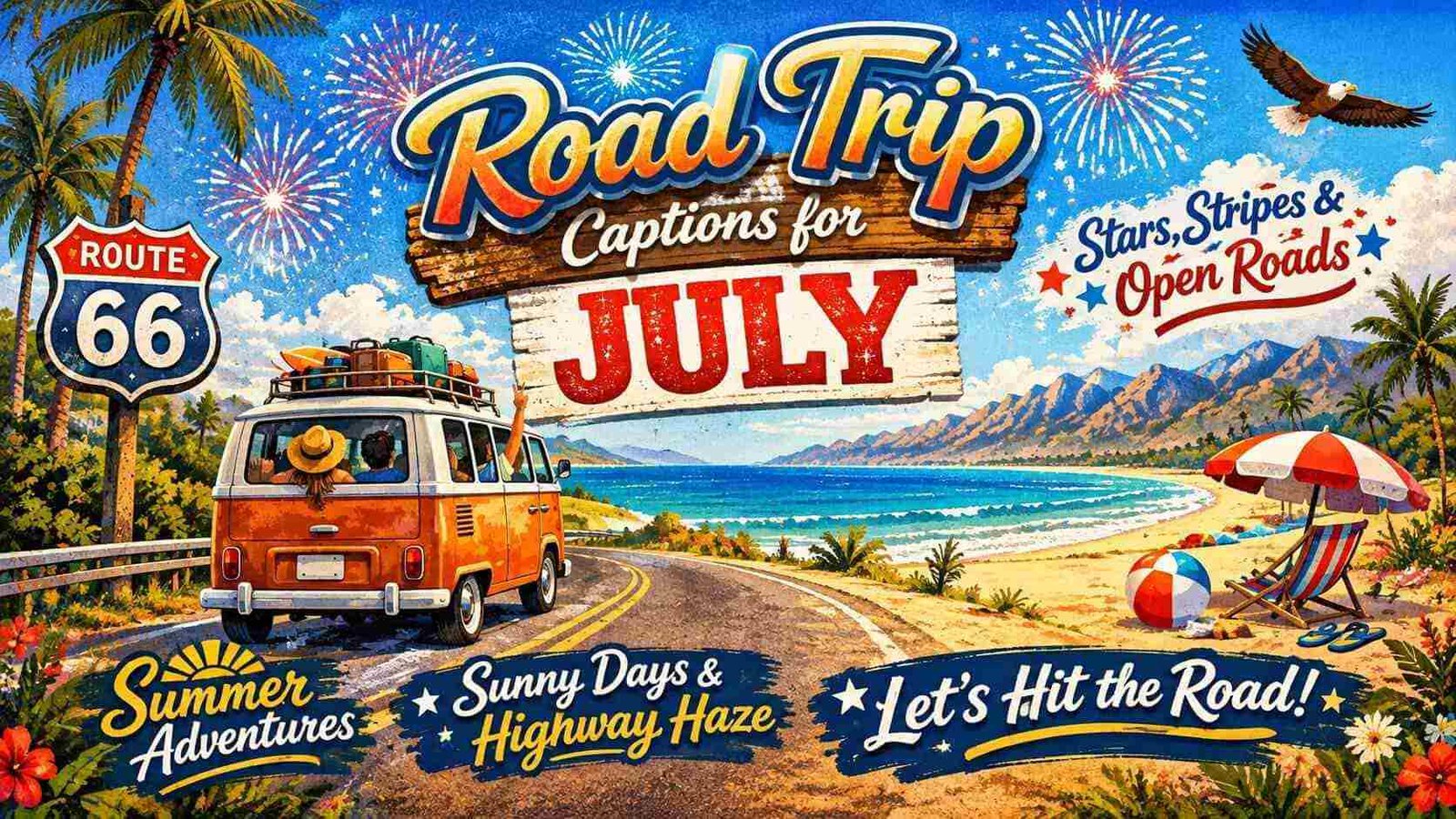 Road Trip Captions for July