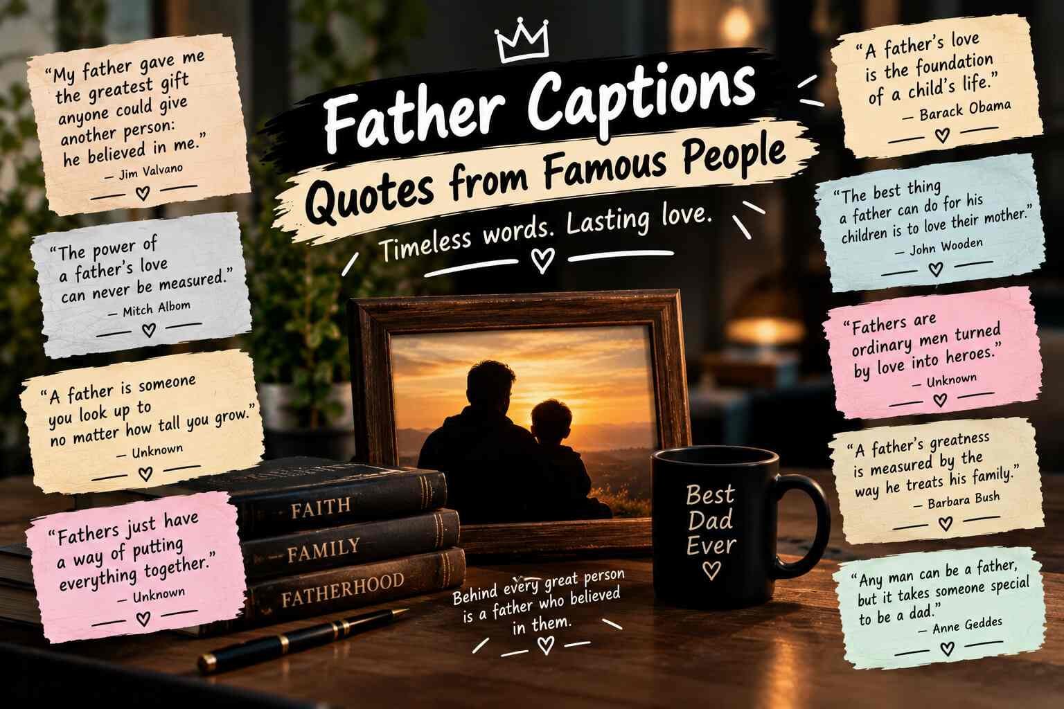 Father Captions for Instagram Quotes from Famous People