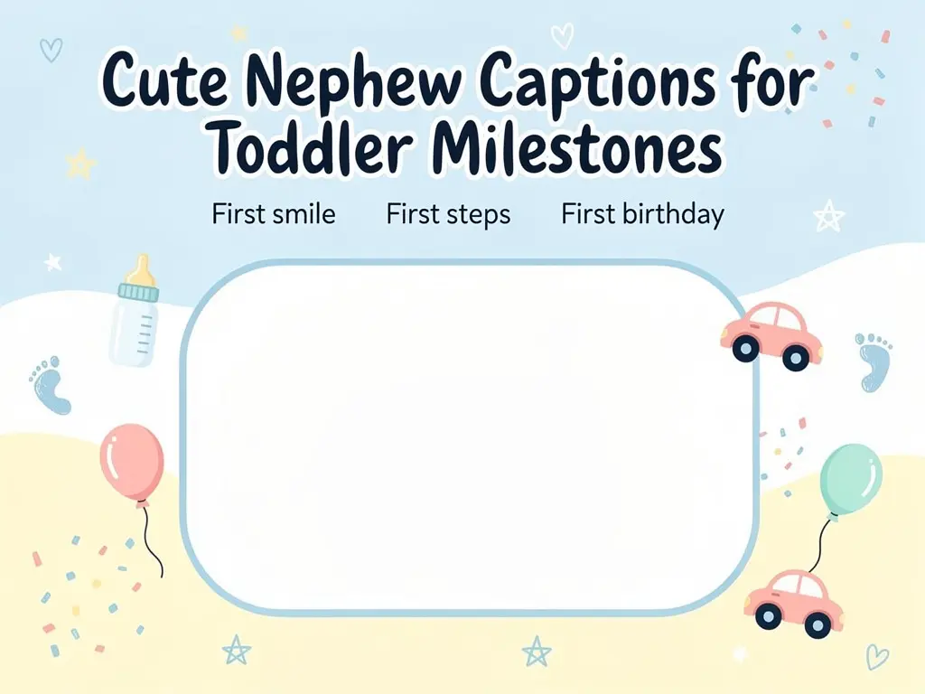Cute Nephew Captions for Toddler Milestones