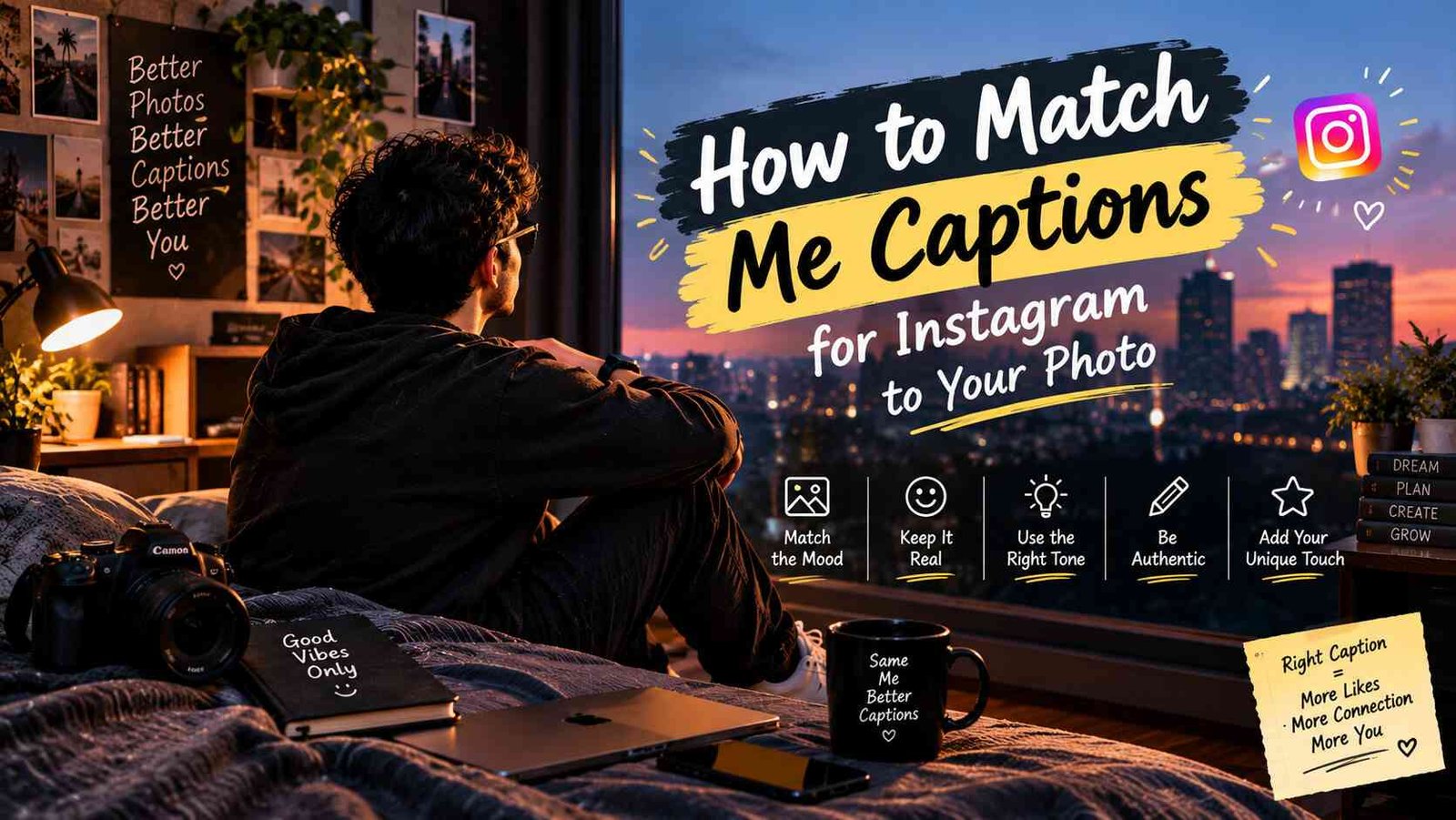 How to Match Me Captions for Instagram to Your Photo