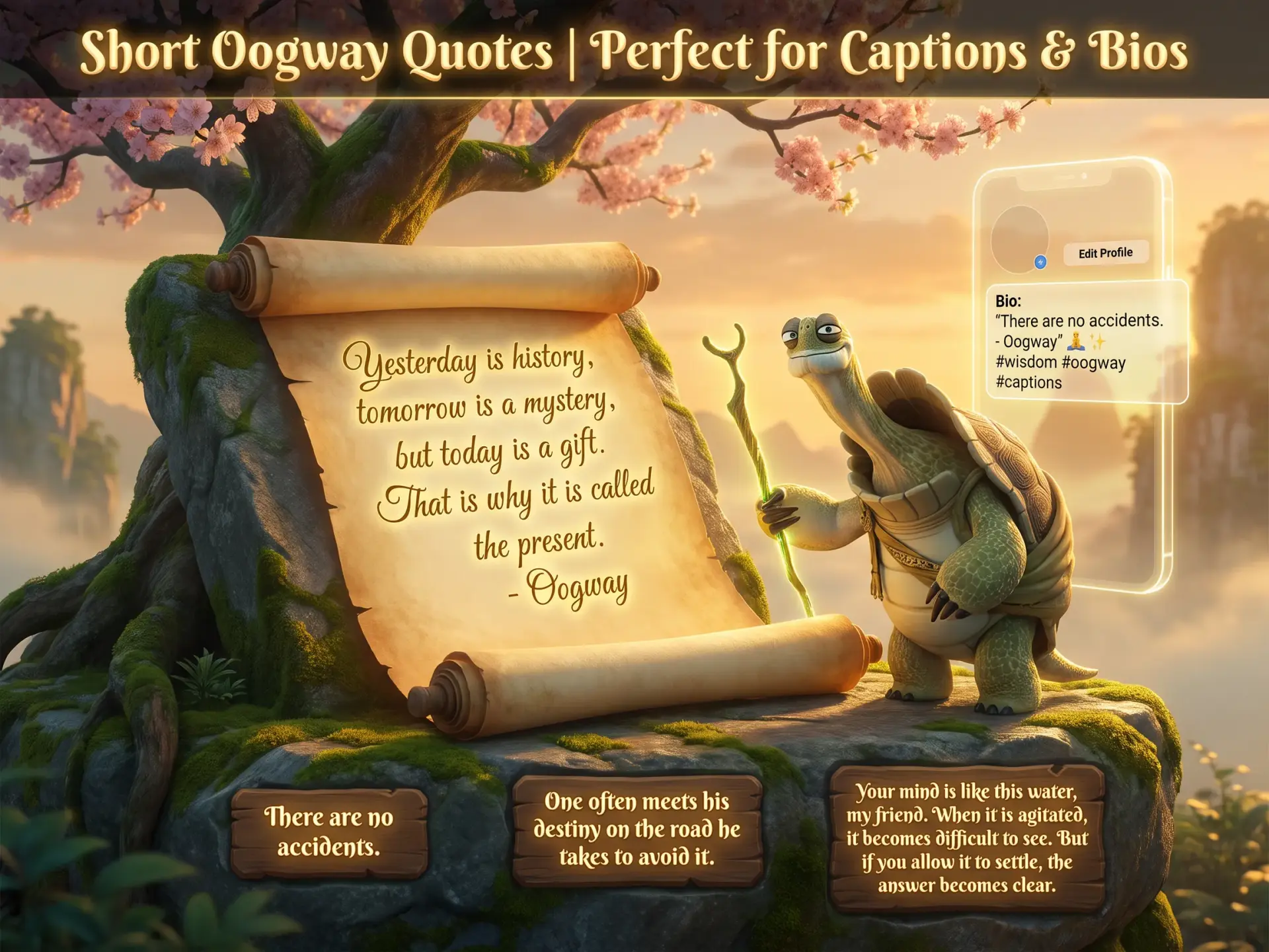 Short Oogway Quotes Perfect for Captions and Bios
