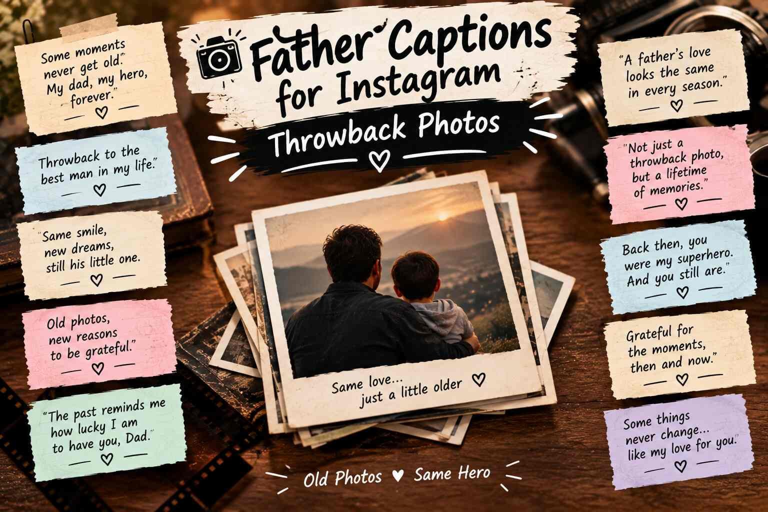 Father Captions for Instagram for Throwback Photos