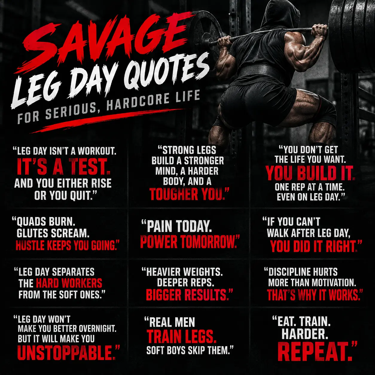 Savage Leg Day Quotes for Serious, Hardcore Lifters