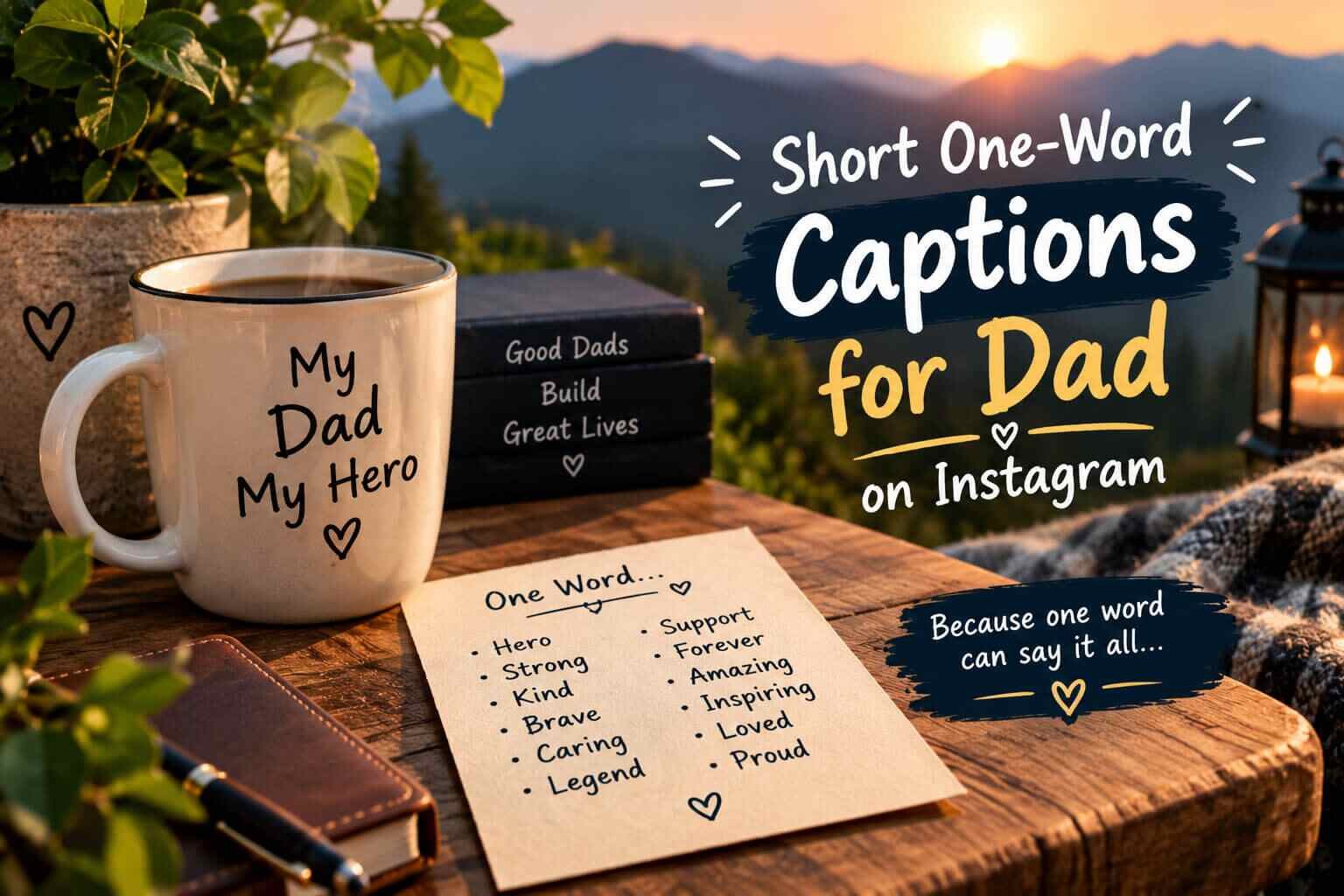 Short One-Word Captions for Dad on Instagram