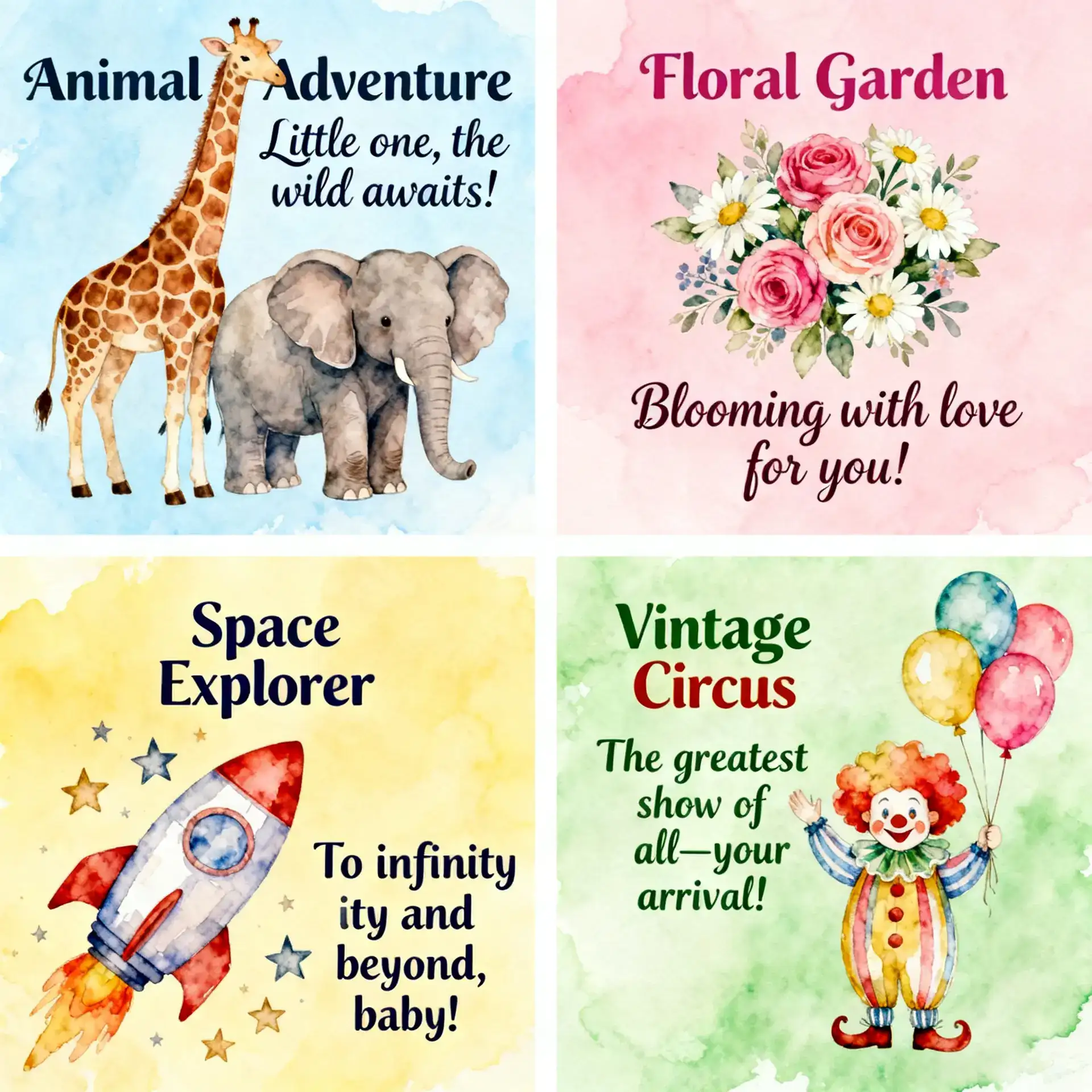 Baby Shower Captions for Different Themes