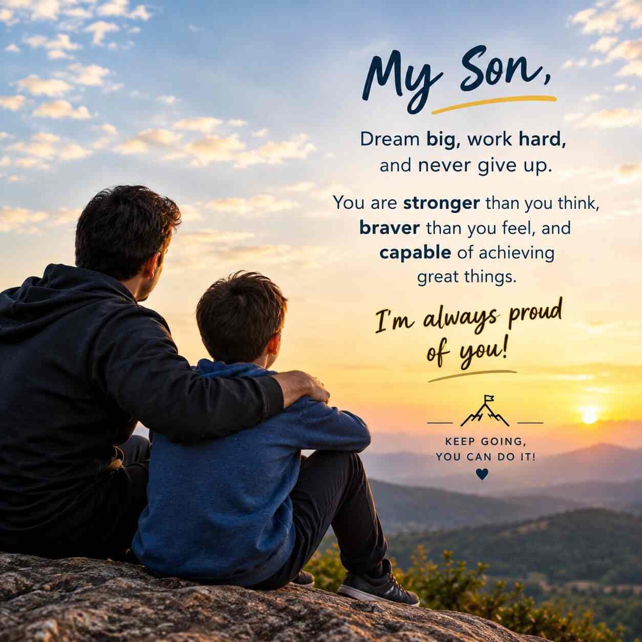 Inspirational Caption for Son to Motivate Him