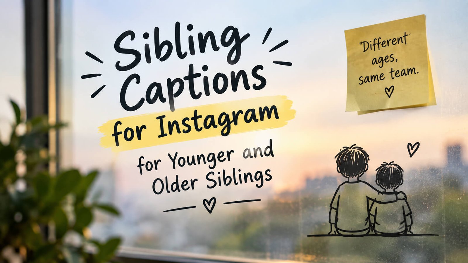 Siblings Captions for Instagram for Younger and Older Siblings