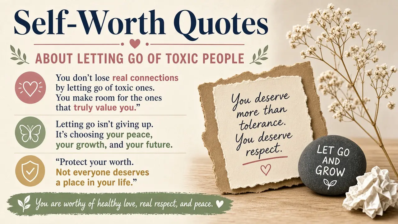 Self Worth Quotes About Letting Go of Toxic People