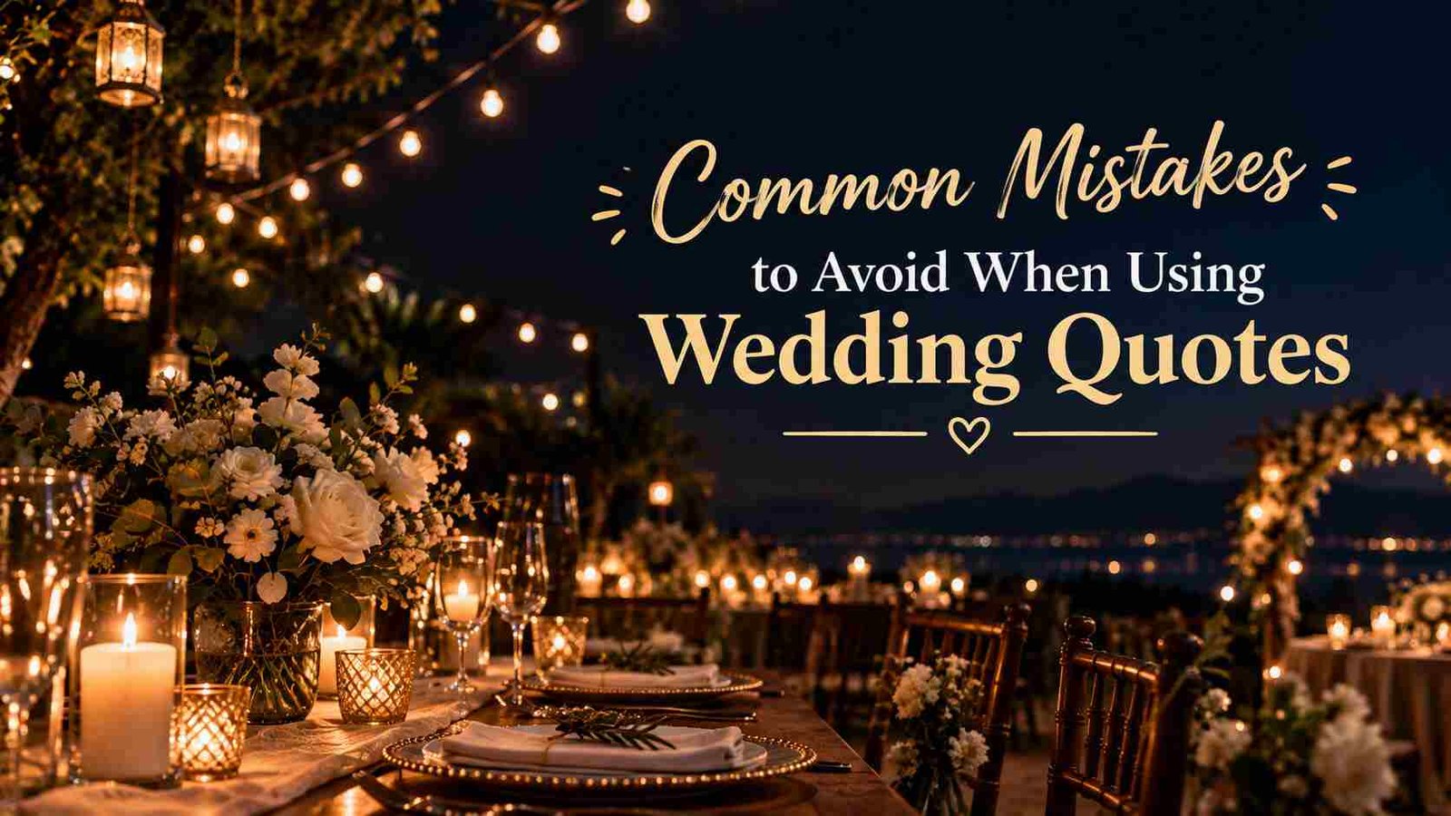 Common Mistakes to Avoid When Using Wedding Quotes