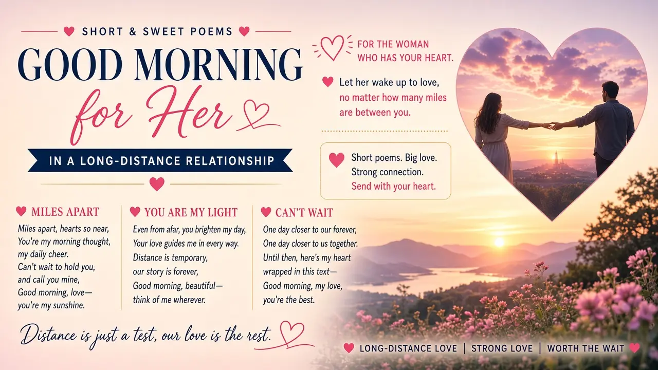 Short Good Morning Poems for Her in a Long-Distance Relationship