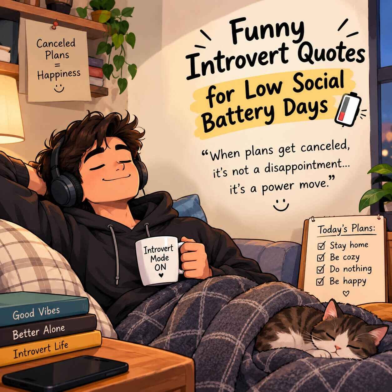 Funny Introvert Quotes for Low Social Battery Days 