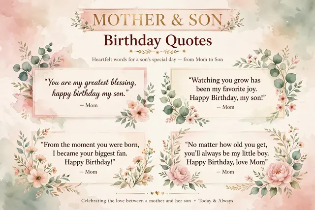 Mother Son Quotes For Birthdays