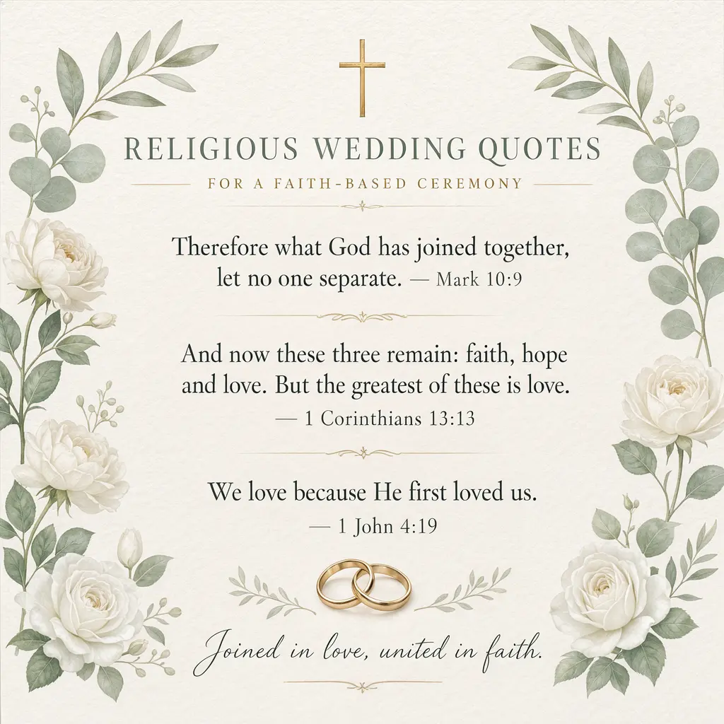 Religious Wedding Quotes for a Faith-Based Ceremony