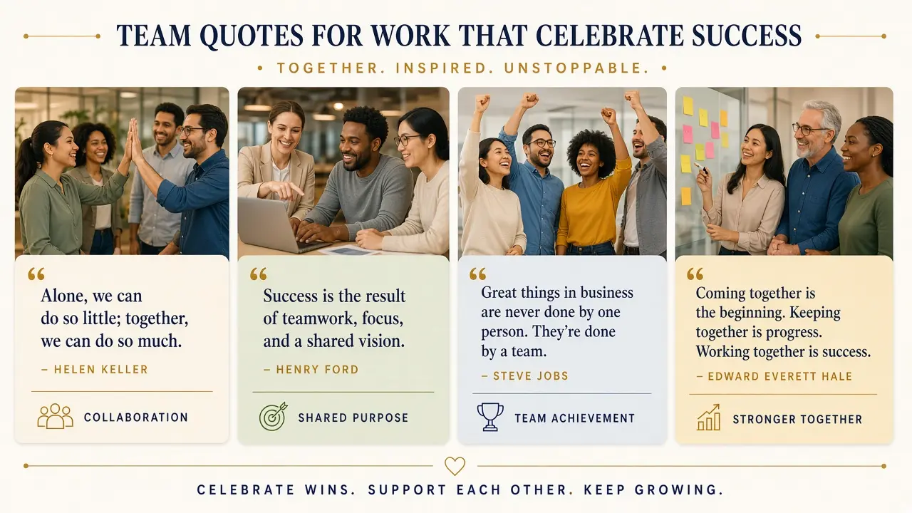Team Quotes for Work That Celebrate Success