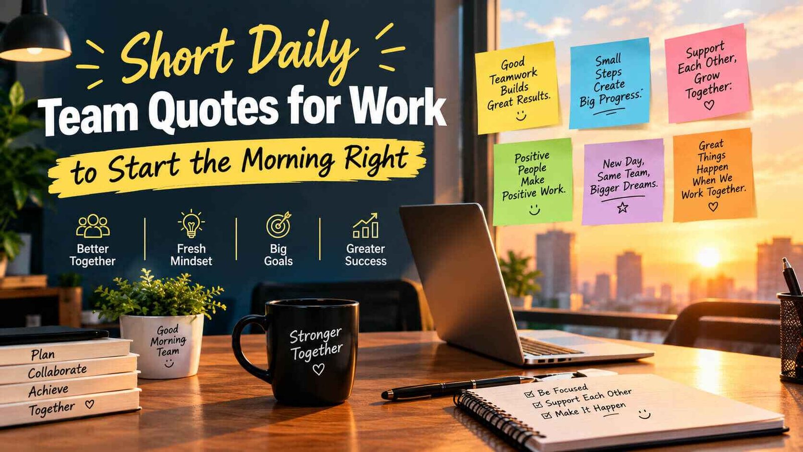 Short Daily Team Quotes for Work to Start the Morning Right