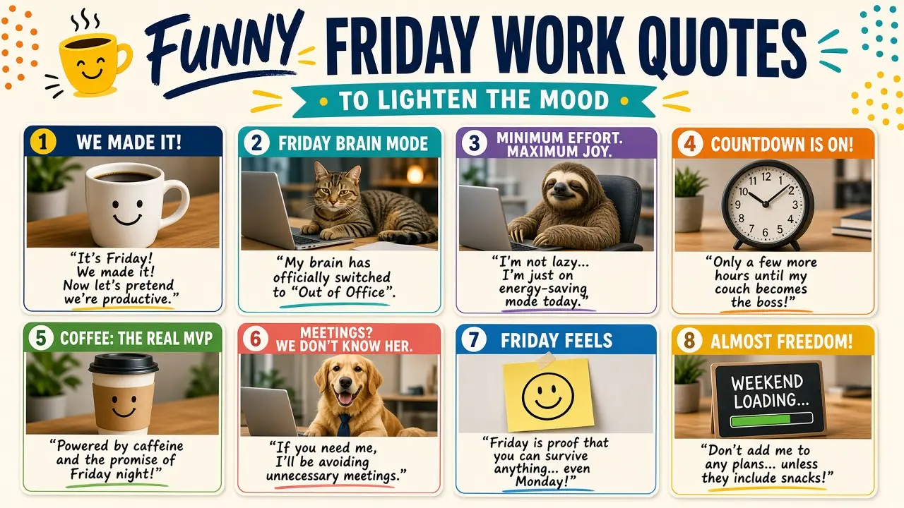 Funny Friday Work Quotes to Lighten the Mood