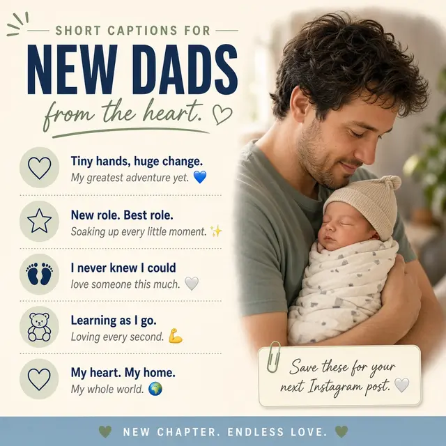 Short Captions for Dad on Instagram for New Dads