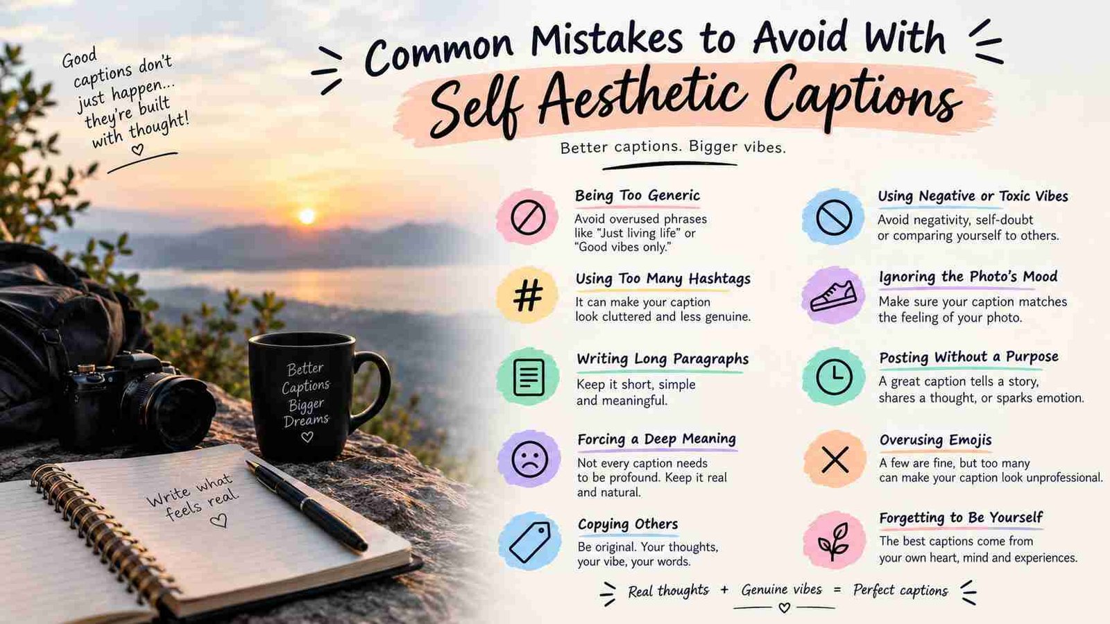 Common Mistakes to Avoid With Self Aesthetic Captions