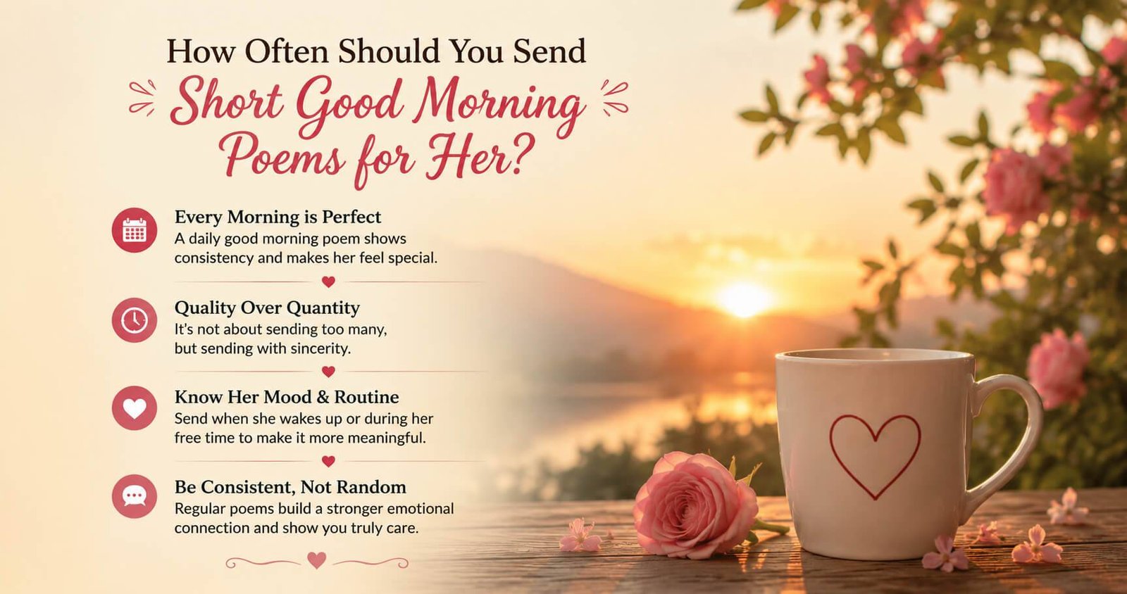 How Often Should You Send Short Good Morning Poems for Her?