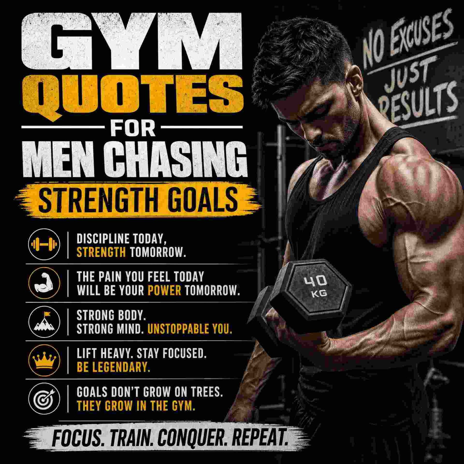 Gym Quotes for Men Chasing Strength Goals