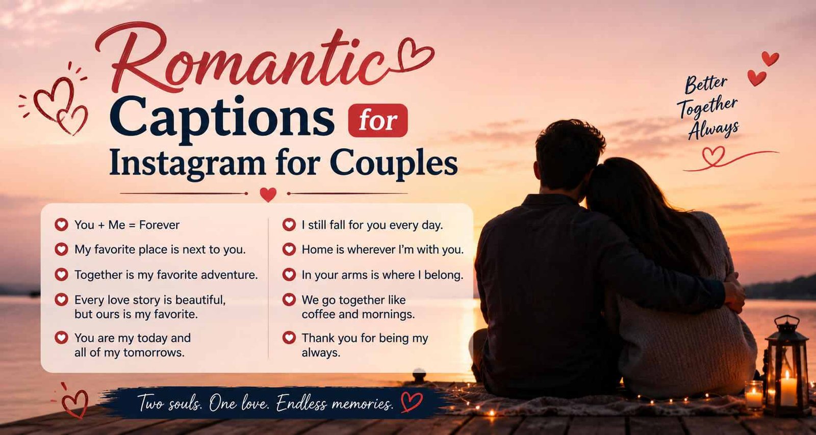 Romantic Captions for Instagram for Couples