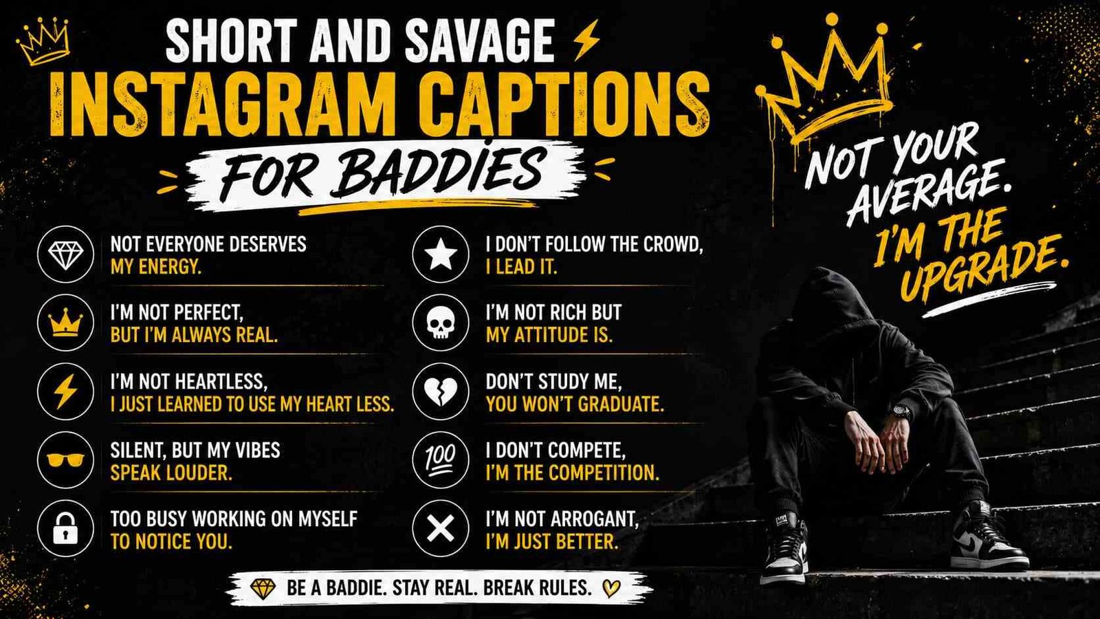Short and Savage Instagram Captions for Baddies