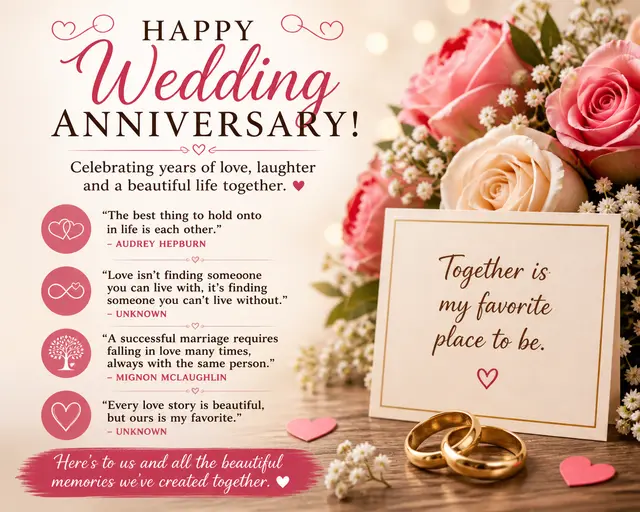 Wedding Anniversary Quotes to Celebrate Years of Love