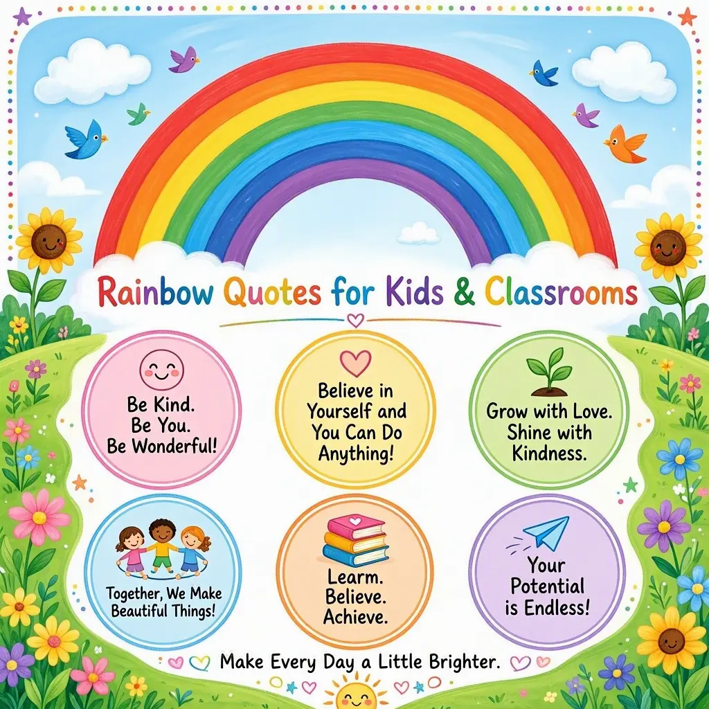 Rainbow Quotes for Kids and Classrooms